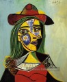 Femme au chapeau et col en fourrure 1937 cubiste Pablo Picasso